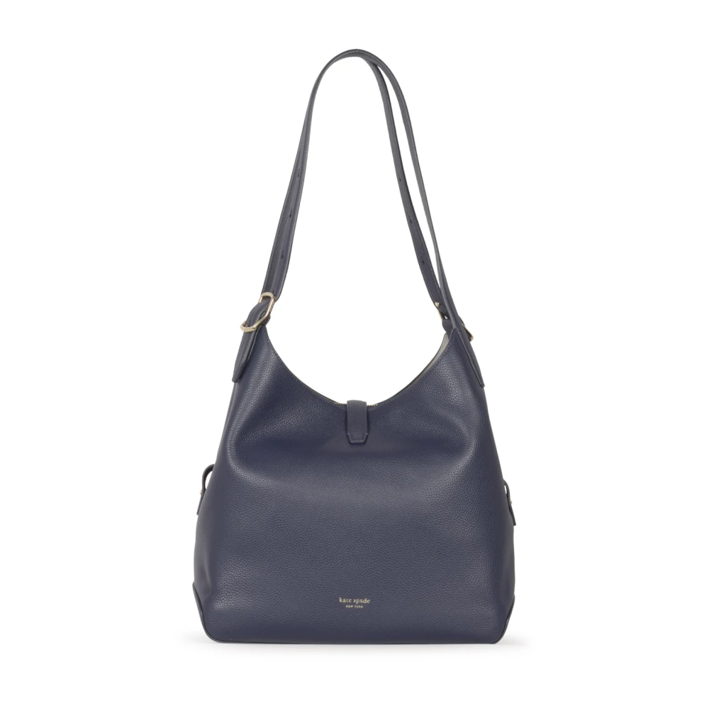 Kate Spade Deco Pebbled Leren Schoudertas Blue Dames
