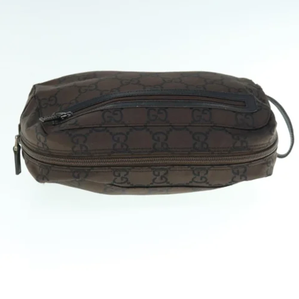 Gucci Vintage Pre-owned Canvas clutches Brown Dames