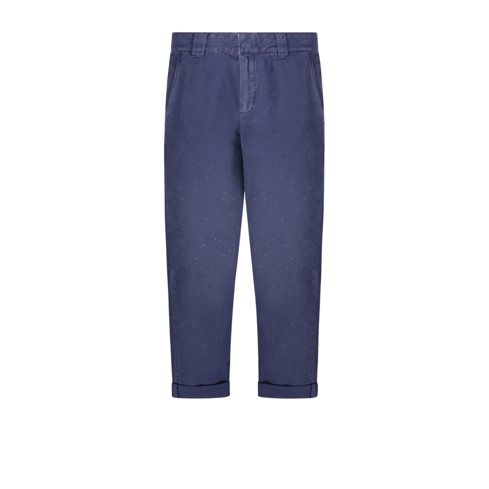 Golden Goose Blauwe Skate Workwear Chino Broek Blue Heren