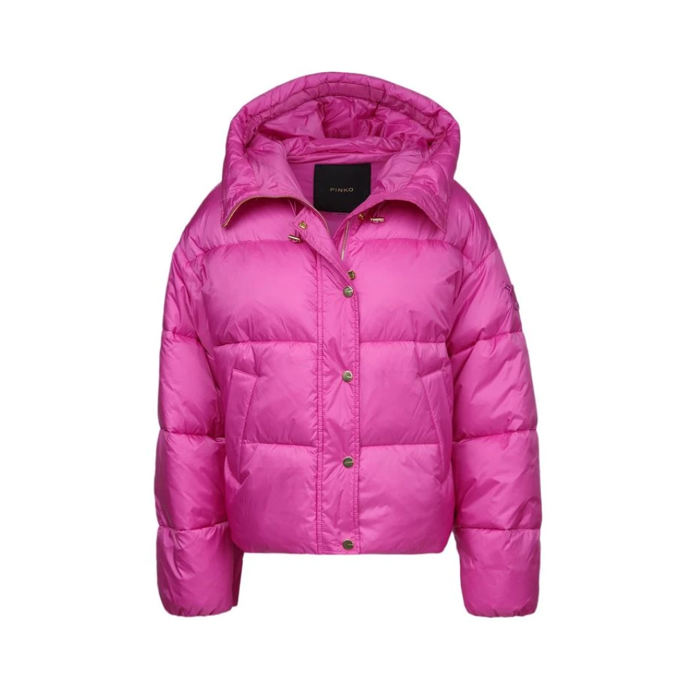 Pinko Winter Jackets, Female, S, Impasto Imbottito Jacket Purple