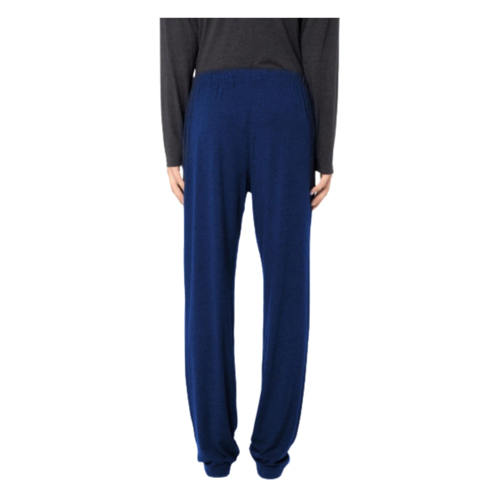 Emporio Armani Blauwe loungebroek met wol-effect Blue Heren
