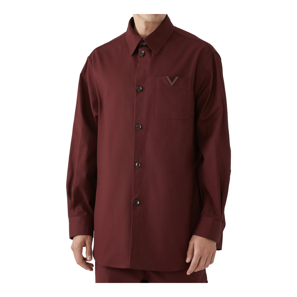 Valentino Rode Jas Ss22 Katoen Elastaan Red Heren
