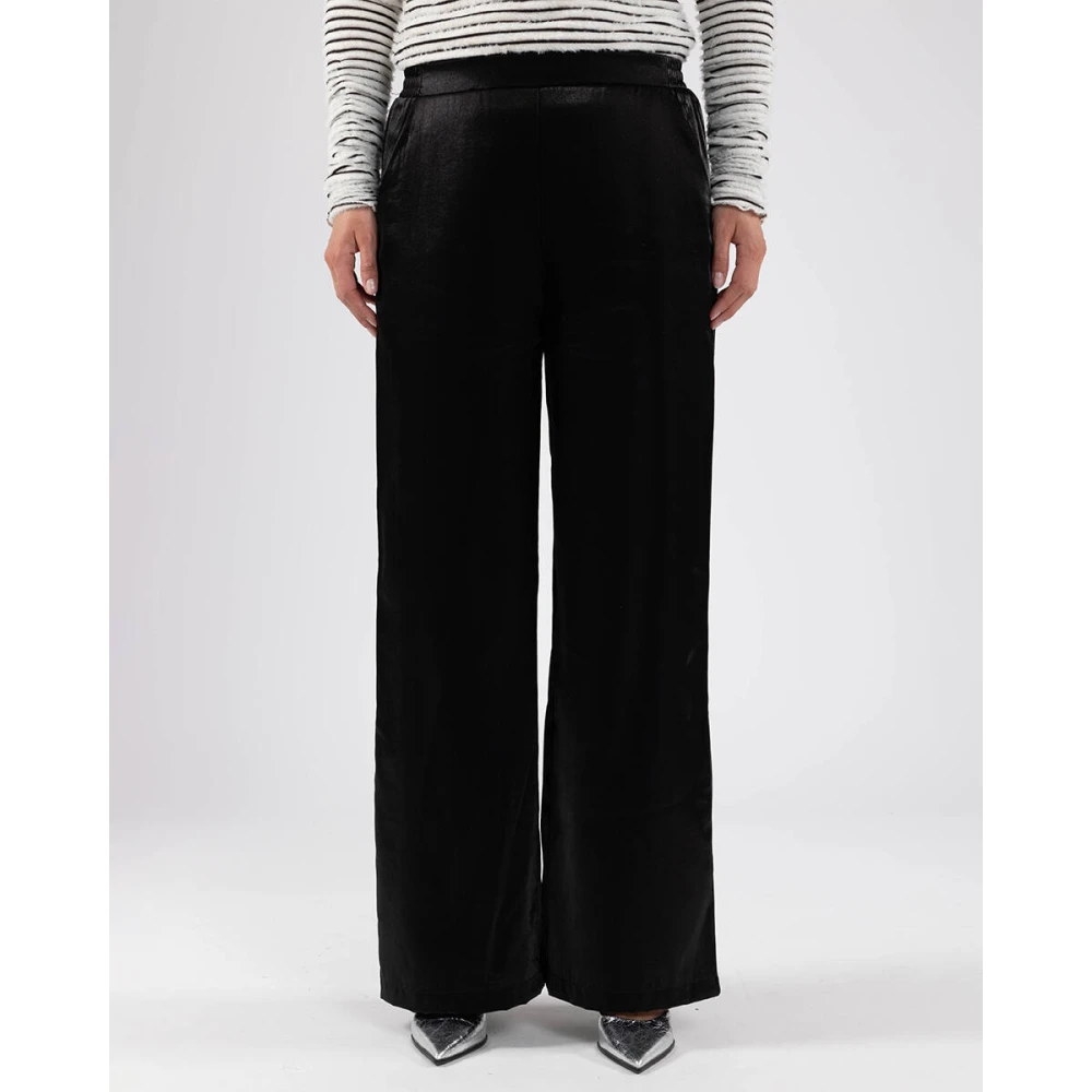Nukus Glanzende Josephine Broek Black Dames