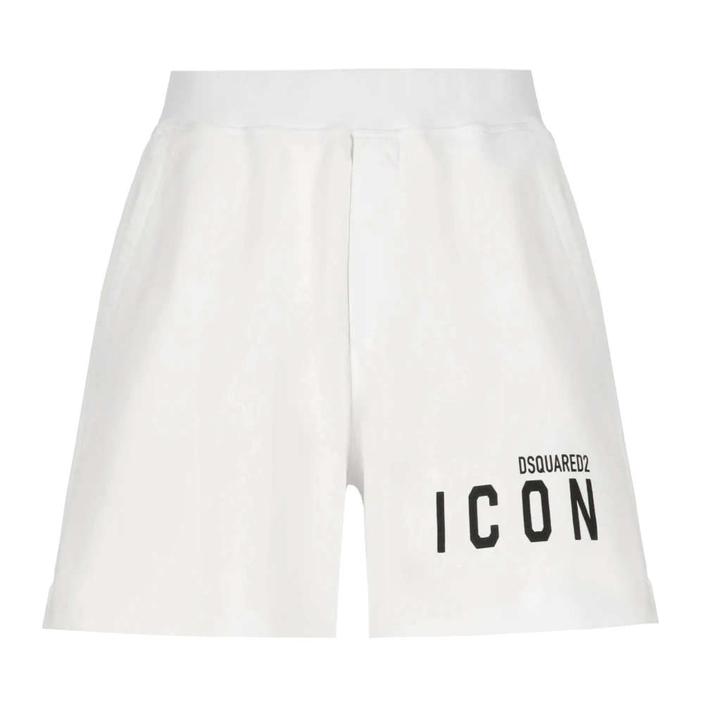 Dsquared2 Witte Bermuda Shorts met Icon Logo White Heren