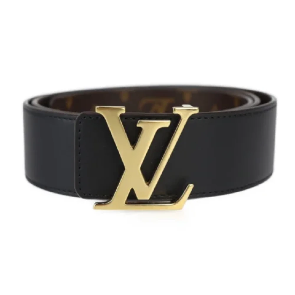 Louis Vuitton Vintage Pre-owned Vintage Lederen Riem Black Dames