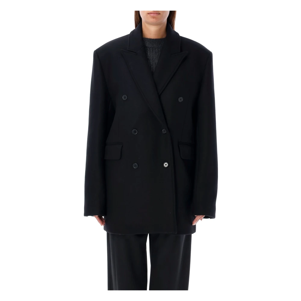 Loulou Studio Zwart Wolblend Blazer Peacoat Black Dames