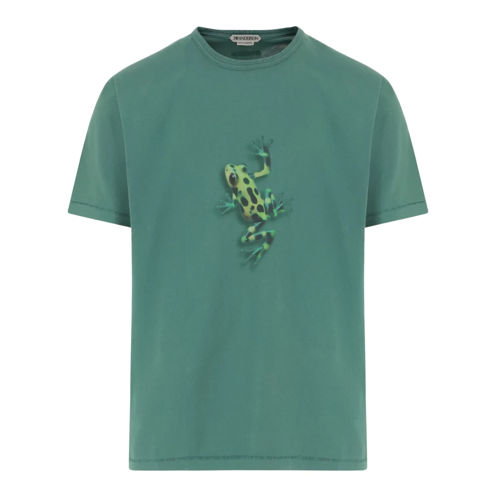 Jw Anderson Men's Green Jumping Frog T-Shirt