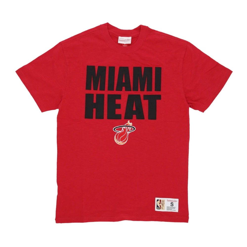 Mitchell & Ness Miami Heat NBA Tee Red Heren