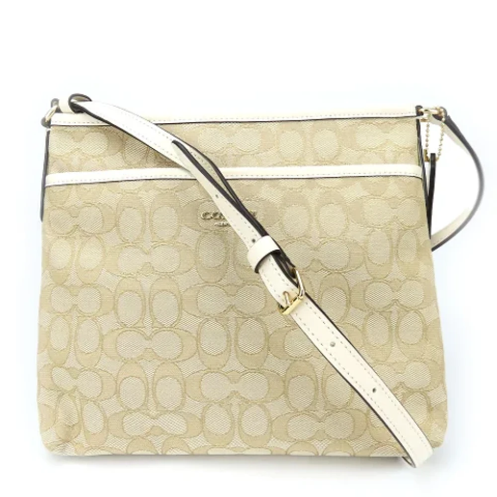 Coach Pre-owned Canvas shoulder-bags Beige Dames
