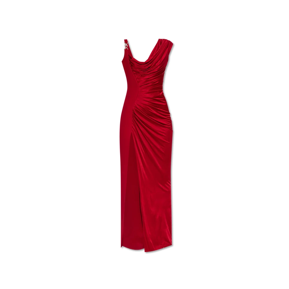 Versace Gerimpelde Jurk Red Dames