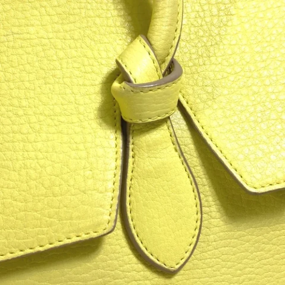 Celine Vintage Pre-owned Leather shoulder-bags Yellow Dames