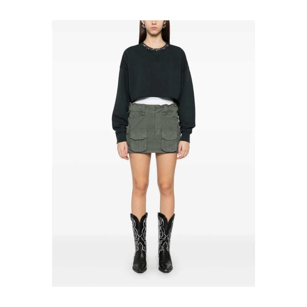 Golden Goose Zwarte Trui met Kristallen Versiering Black Dames