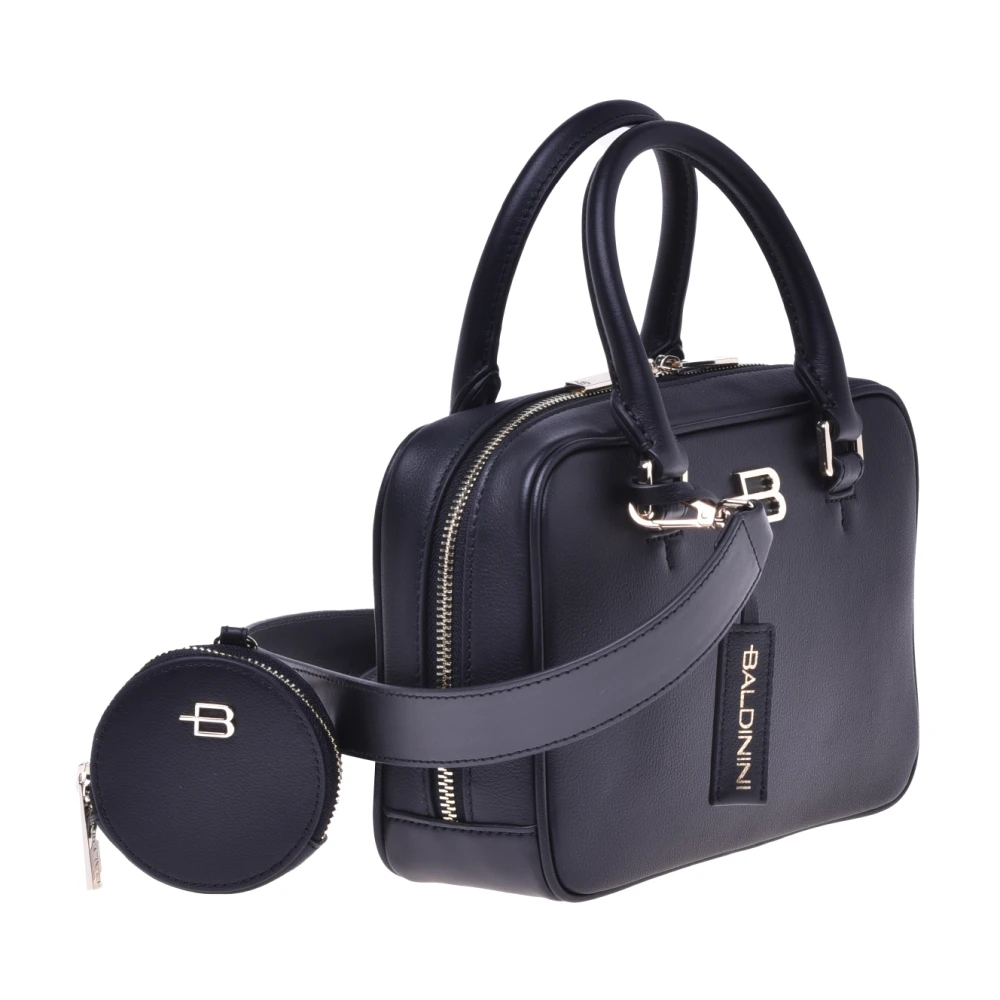 Baldinini Handbag with purse in black leather Black Dames