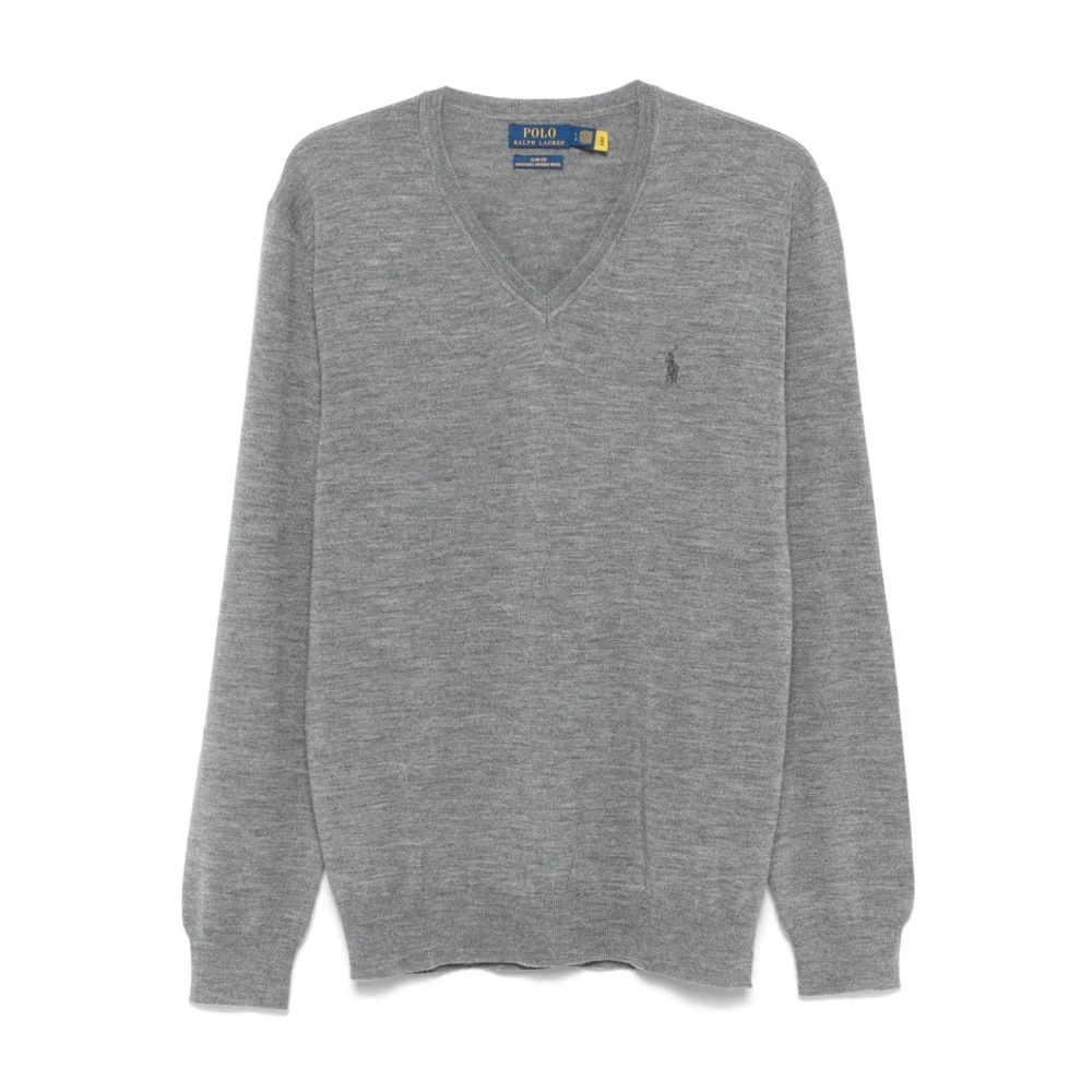 Ralph Lauren V-hals Knitwear Gray Heren