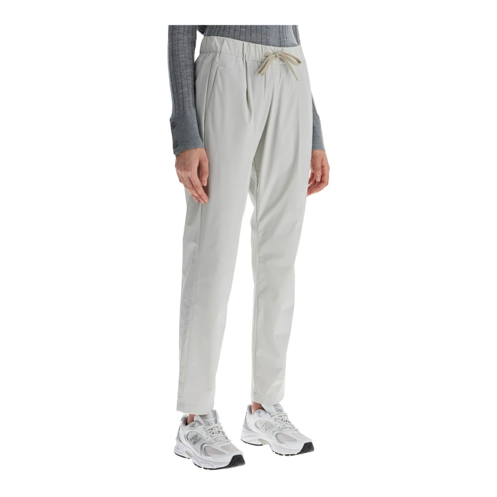 Herno High-waisted Slim Fit Enkellange Broek Gray Heren