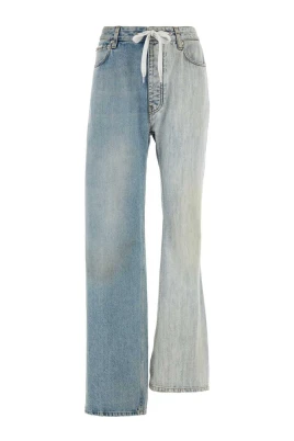 Two-Tone Denim Fifty-Fifty Jeans