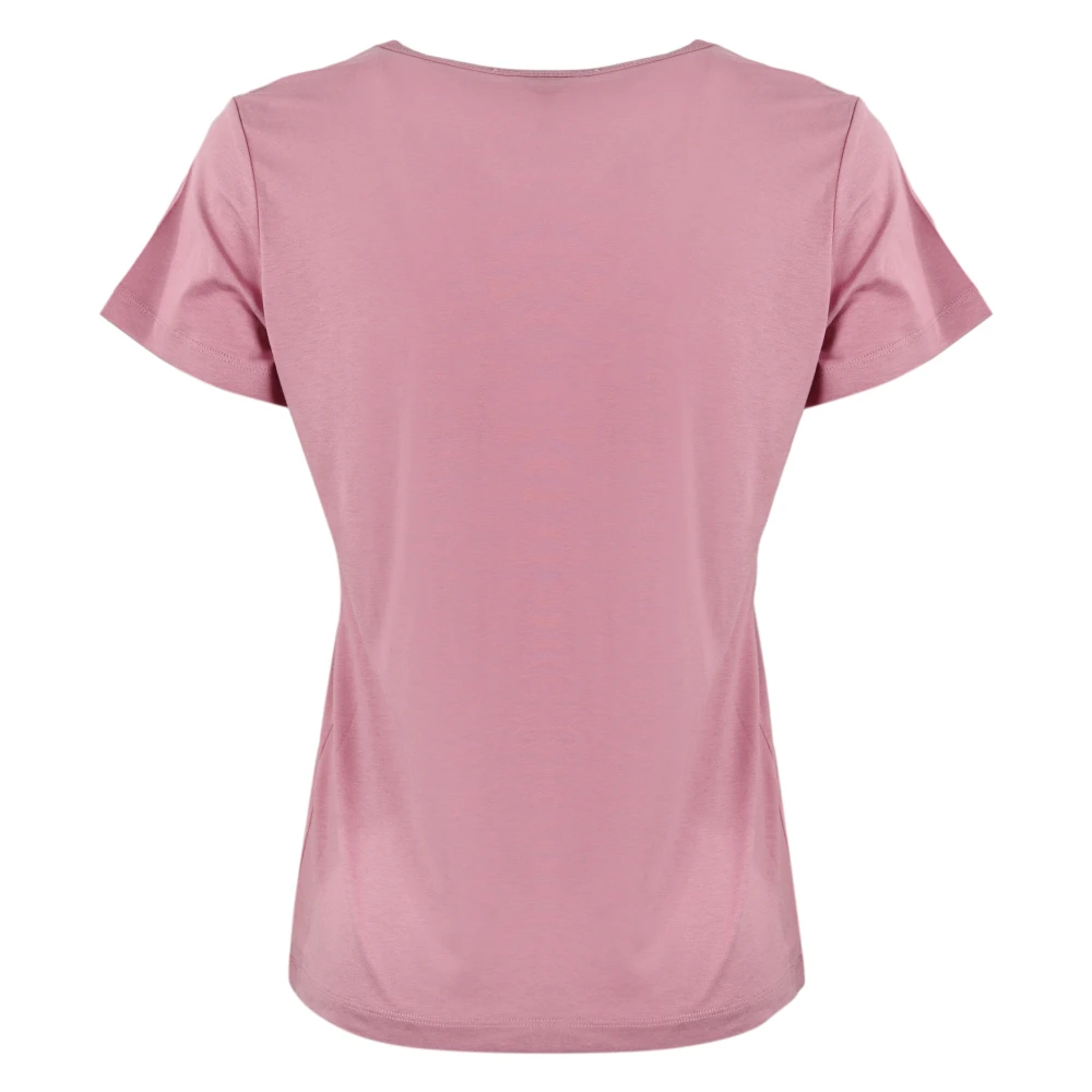 pinko Love Birds Geborduurd Dames T-shirt Pink Dames