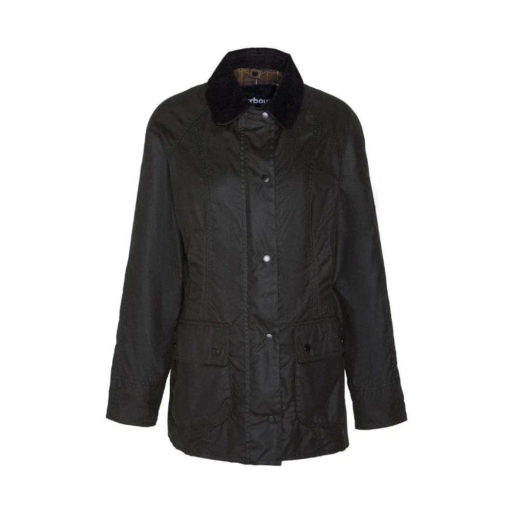 Barbour Gewaxte jas met zakken Green Dames