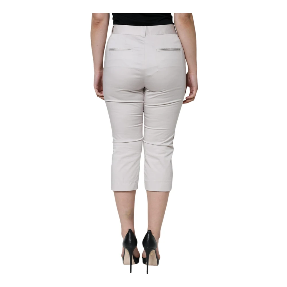 Dolce & Gabbana Witte Katoenen Skinny Ritsbroek White Dames