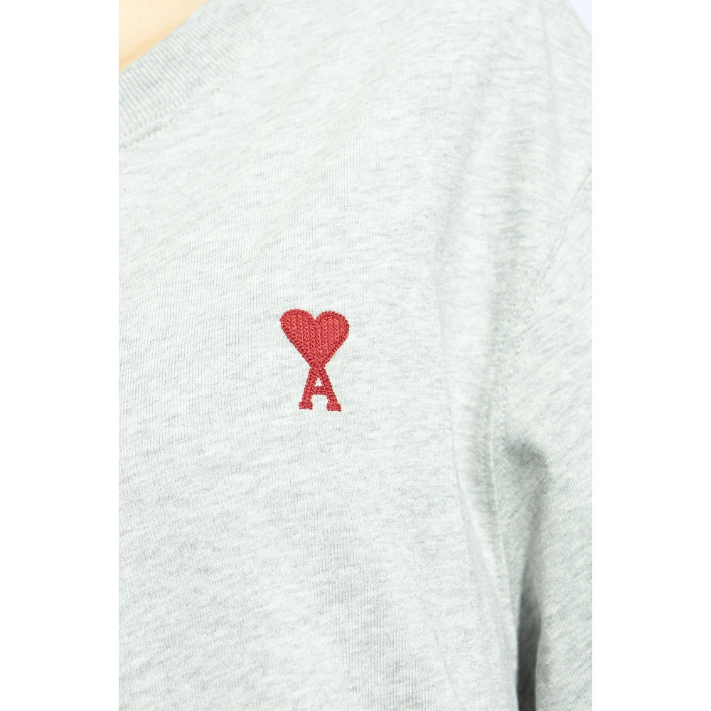 Ami Paris T-shirt met logo Gray Dames