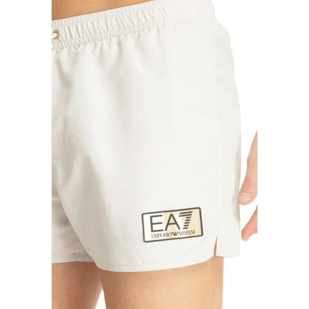 Emporio Armani EA7 Stijlvolle Zeekleding voor Mannen White Heren