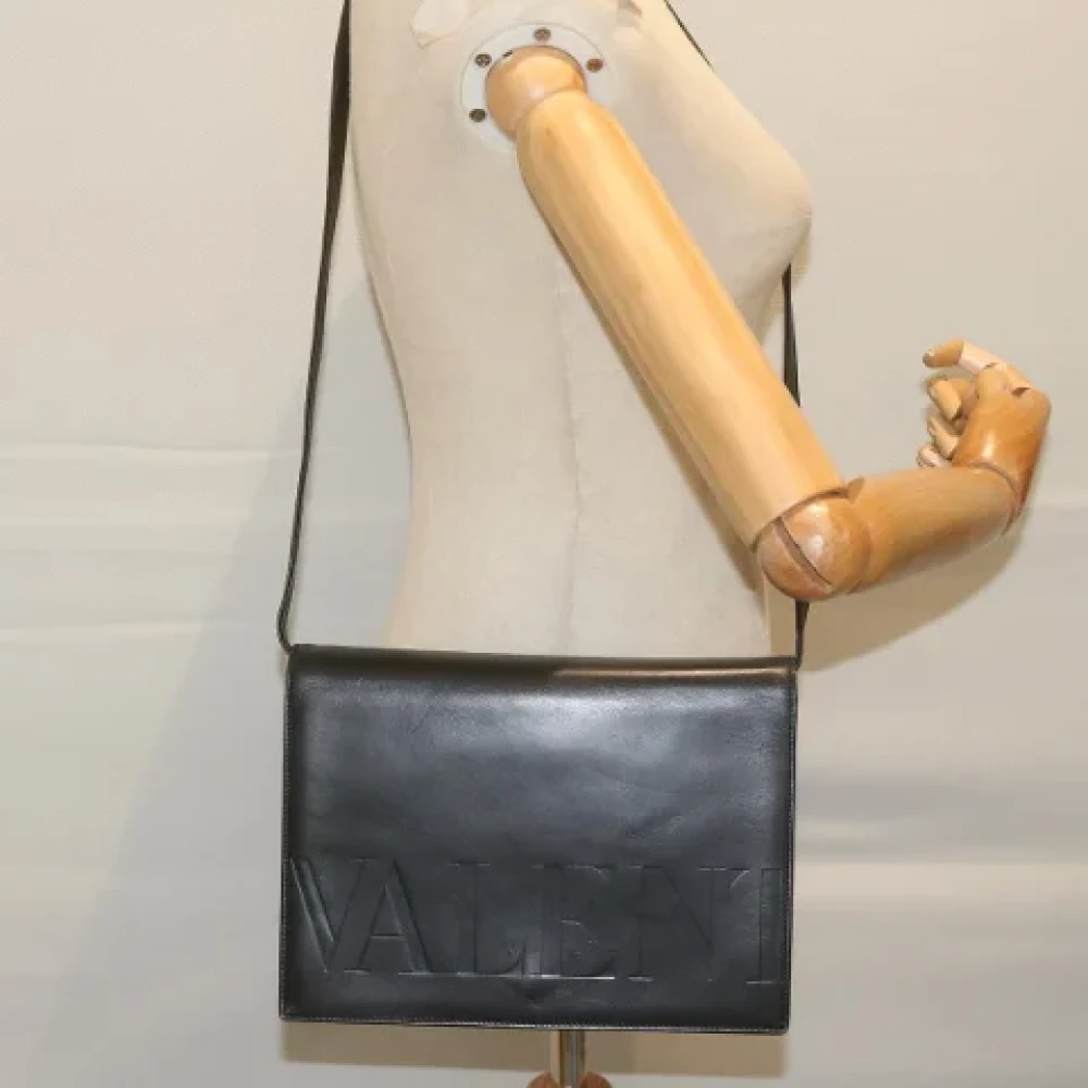 Valentino Vintage Pre-owned Leather shoulder-bags Black Dames