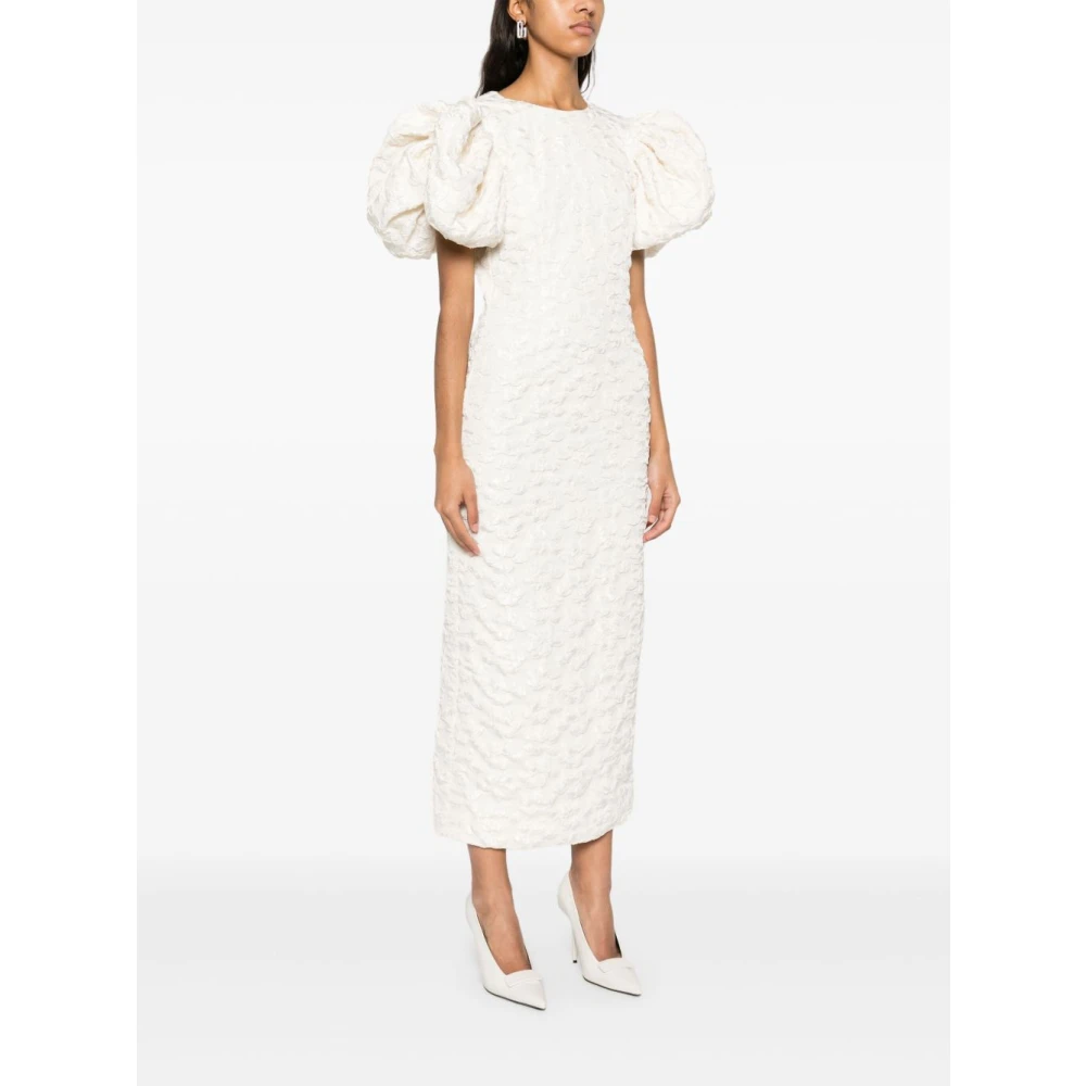 Rotate Birger Christensen Ivoor Rotate Jurk Elegante Stijl Beige Dames