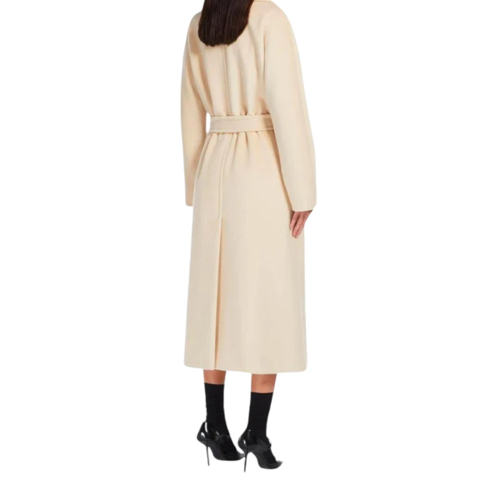 Max Mara Studio Elegante Wollen Jas Beige Dames