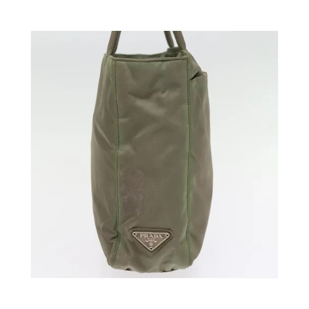 Prada Vintage Pre-owned Nylon handbags Green Dames
