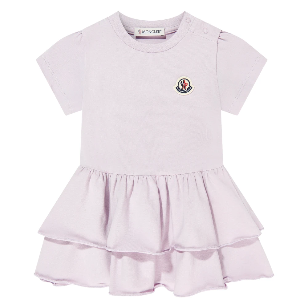 Moncler Girls Purple Dresses, 2 Y, Logo Jersey Dress