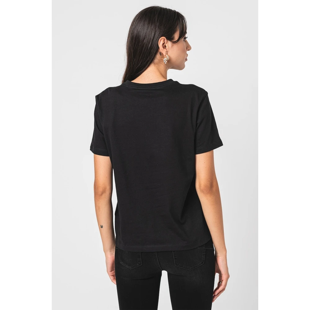 Calvin Klein Zwart Logo Katoenen T-shirt Black Dames