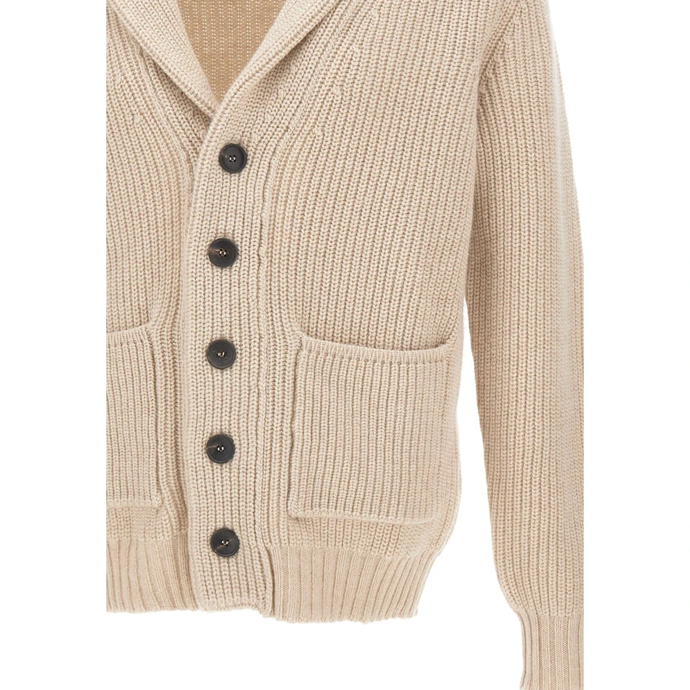 Filippo De Laurentiis Zachte Wol Cardigan Beige Sweater Beige Heren
