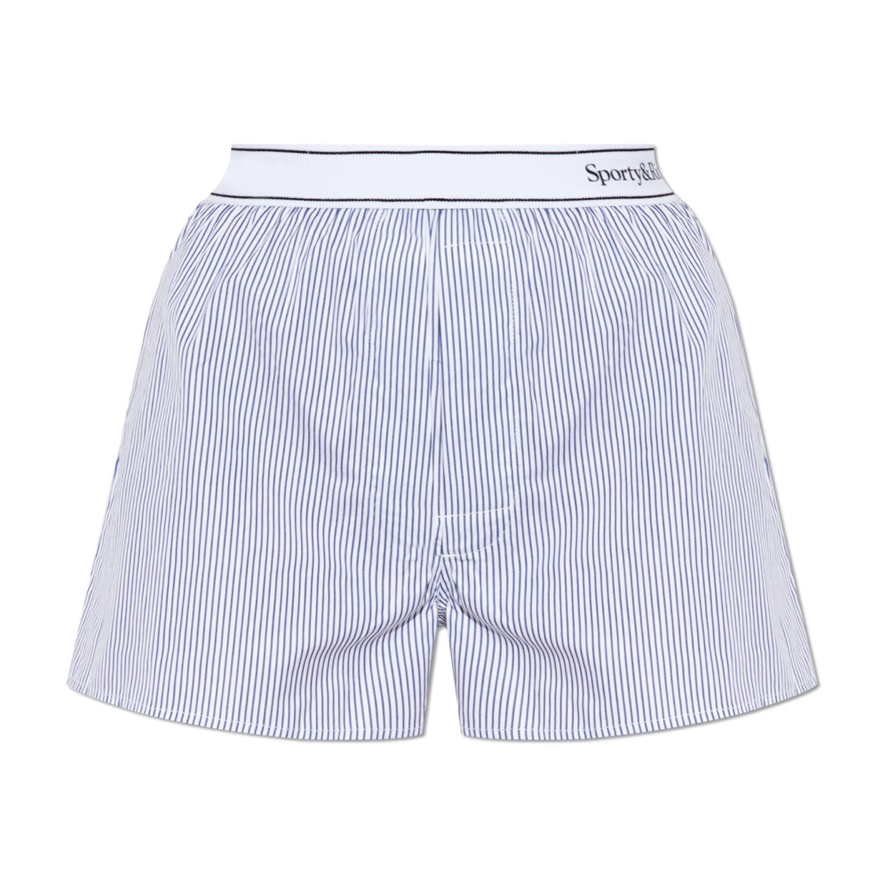 Sporty & Rich Katoenen shorts Blue Unisex