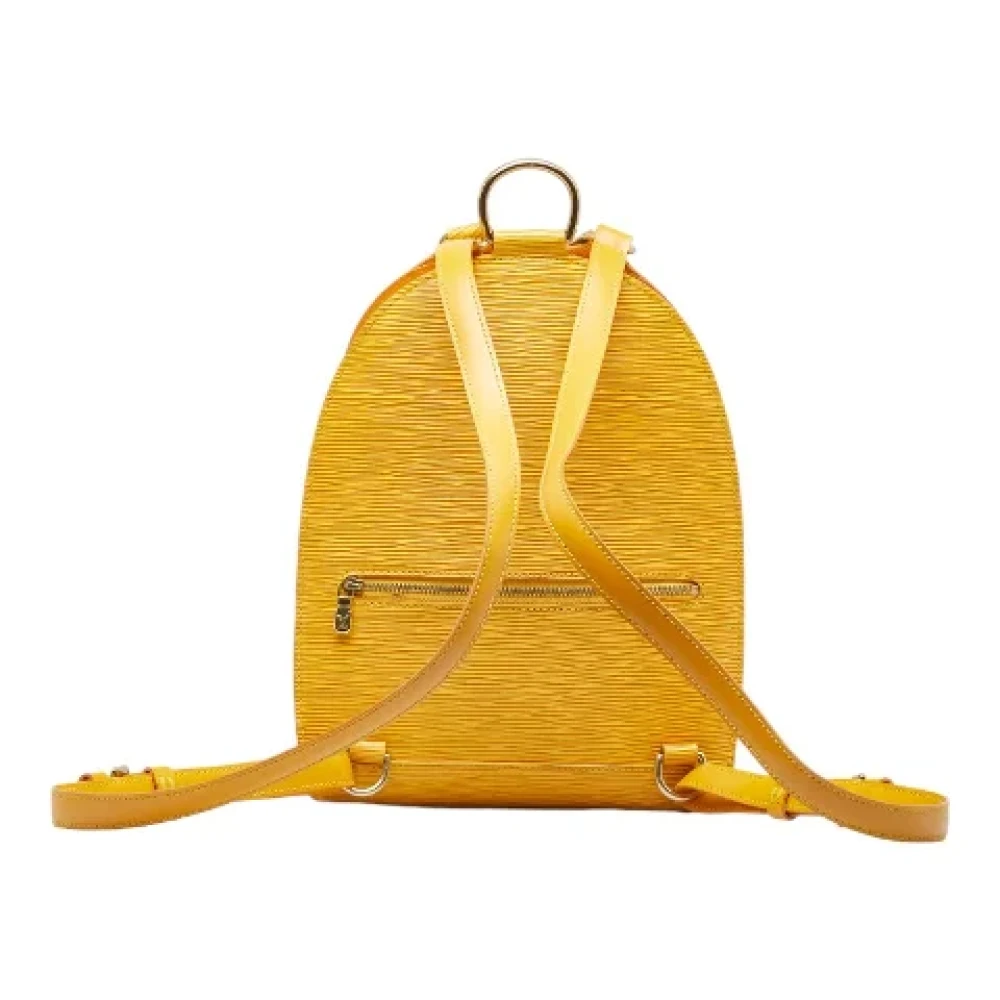 Louis Vuitton Vintage Pre-owned Leather backpacks Yellow Dames