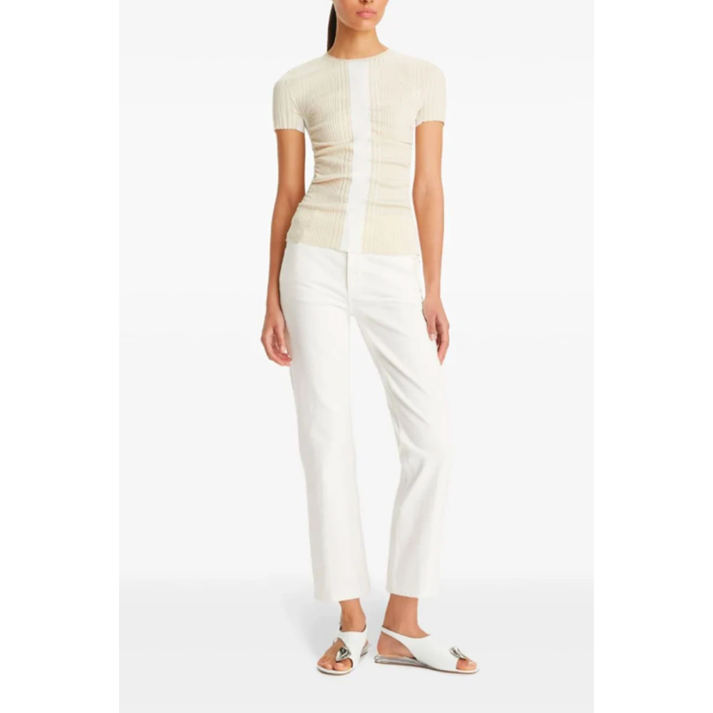 TORY BURCH Witte Flared Denim Jeans White Dames