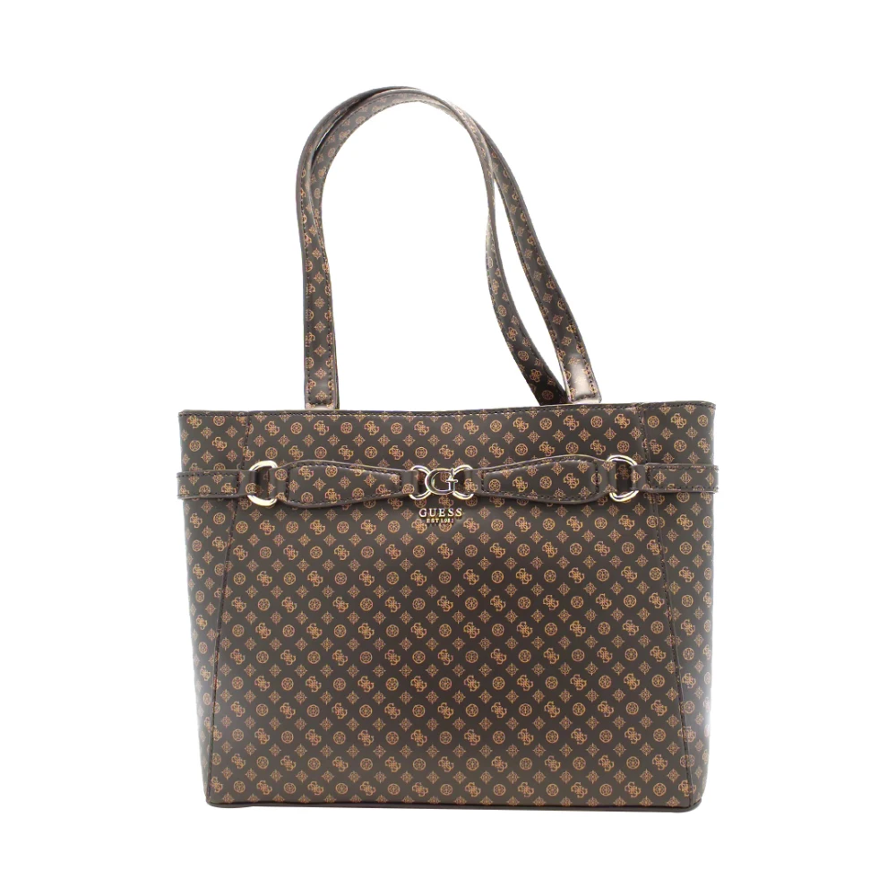 Guess Bruine Shopper Tas met Gouden Details Brown Dames