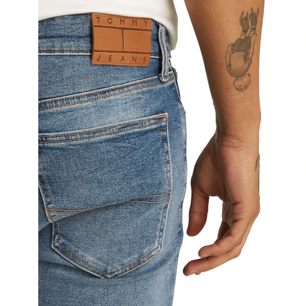Tommy Jeans Blauwe Skinny Fit Stretch Denim Jeans Blue Heren