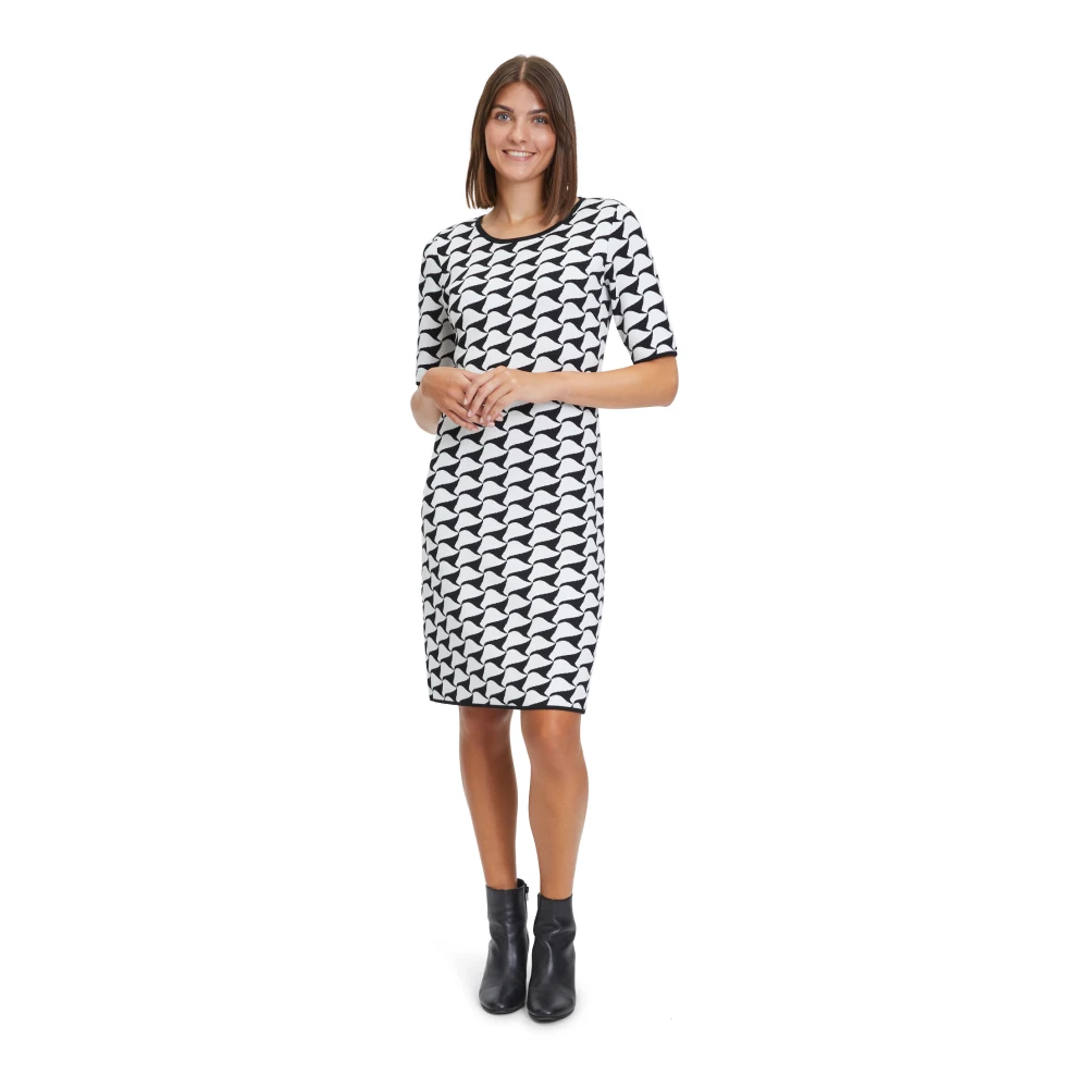 Vera Mont Jacquard Gebreide Jurk White Dames