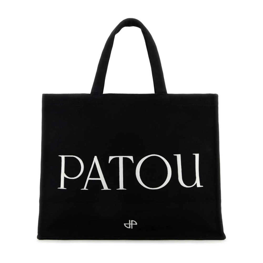 Patou Stijlvolle Zwarte Katoenen Winkelmand Black Dames