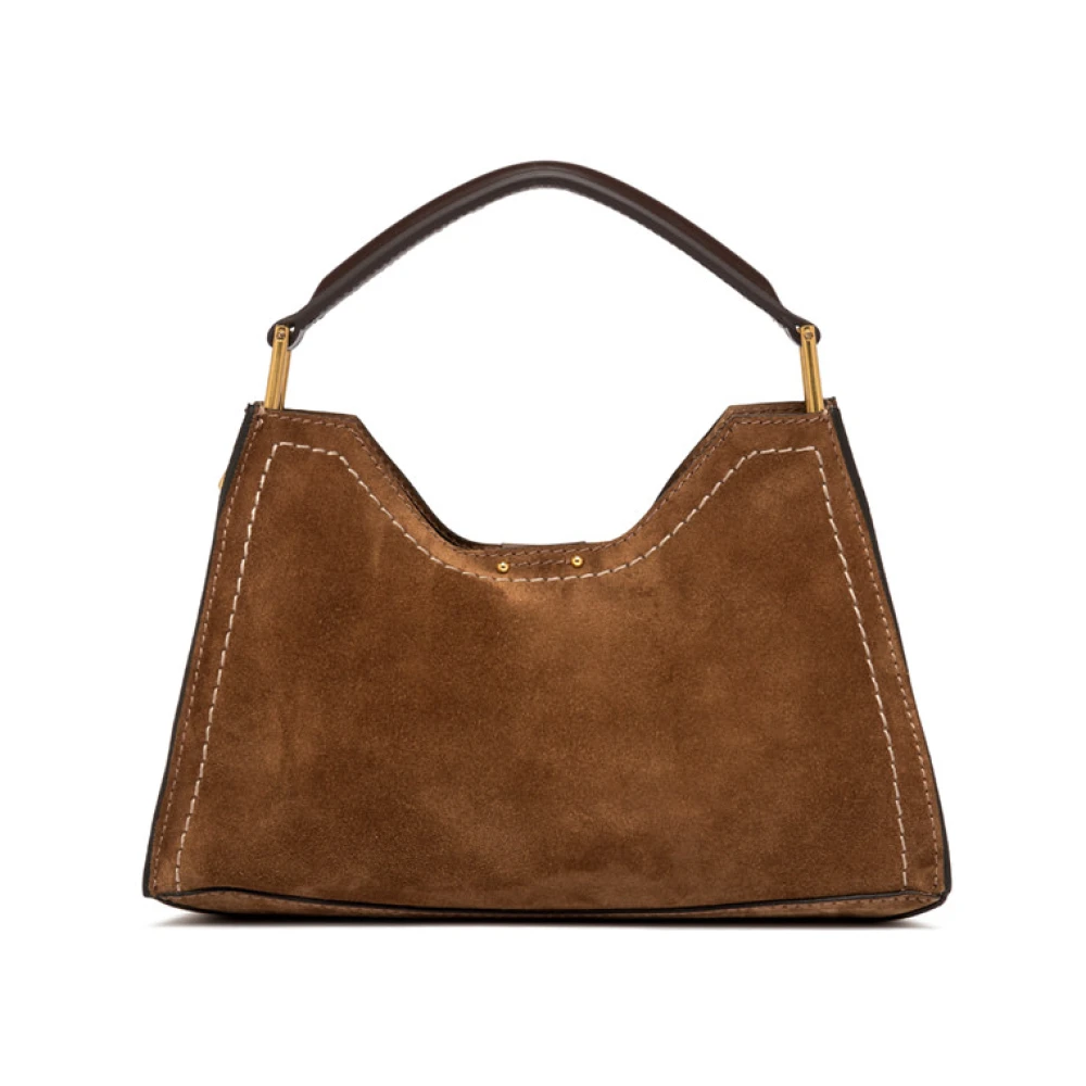 Gianni Chiarini Leren Crossbody Tas Brown Dames