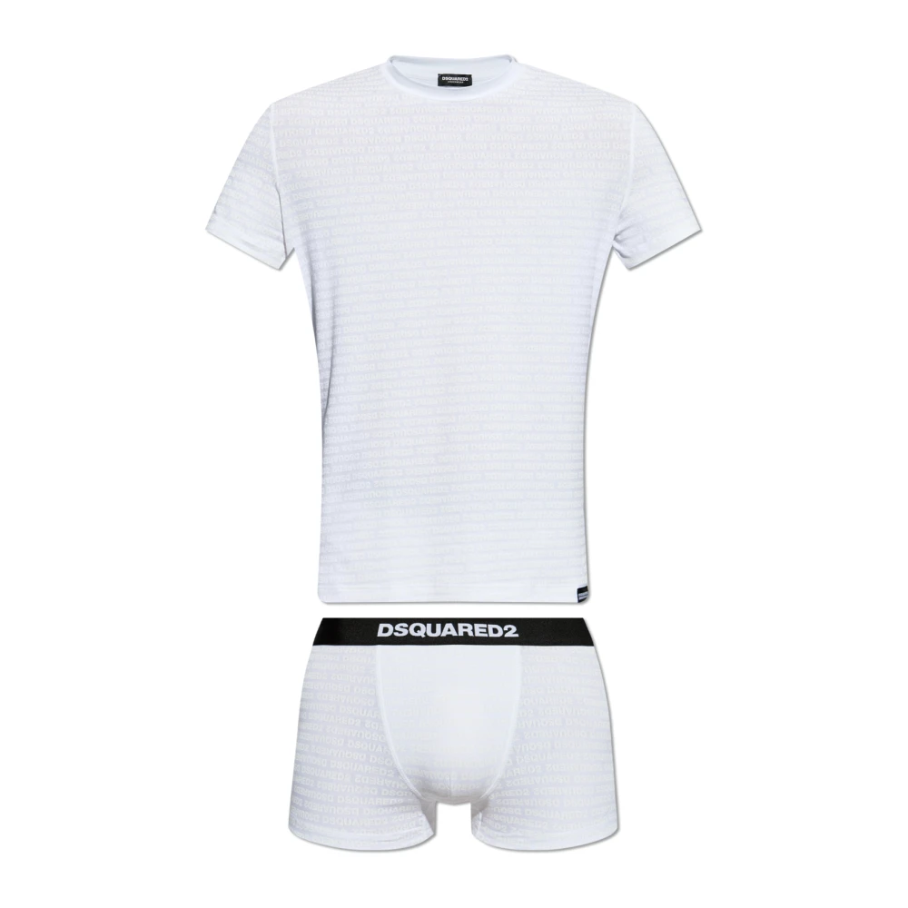 Dsquared2 Set: T-shirt en boxershorts White Heren