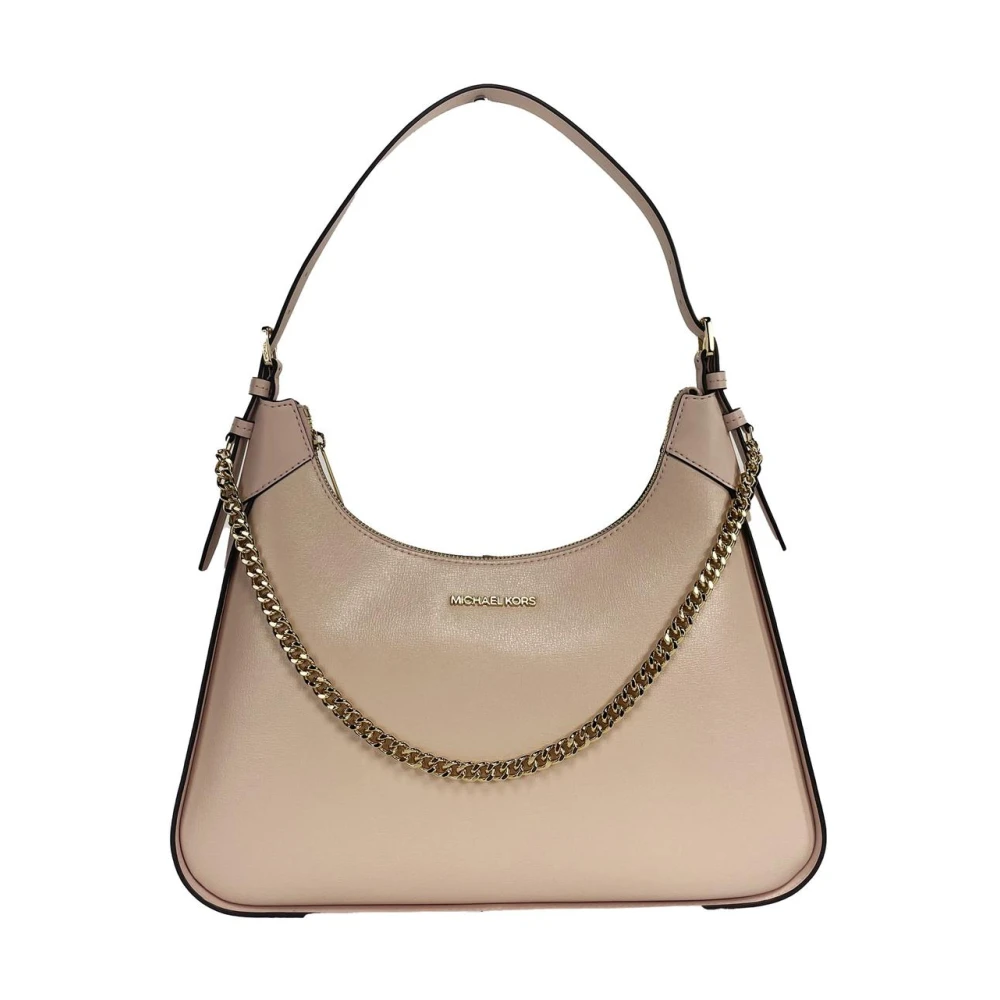Michael Kors Stijlvolle Leren Schoudertas met Ketting Pink Dames