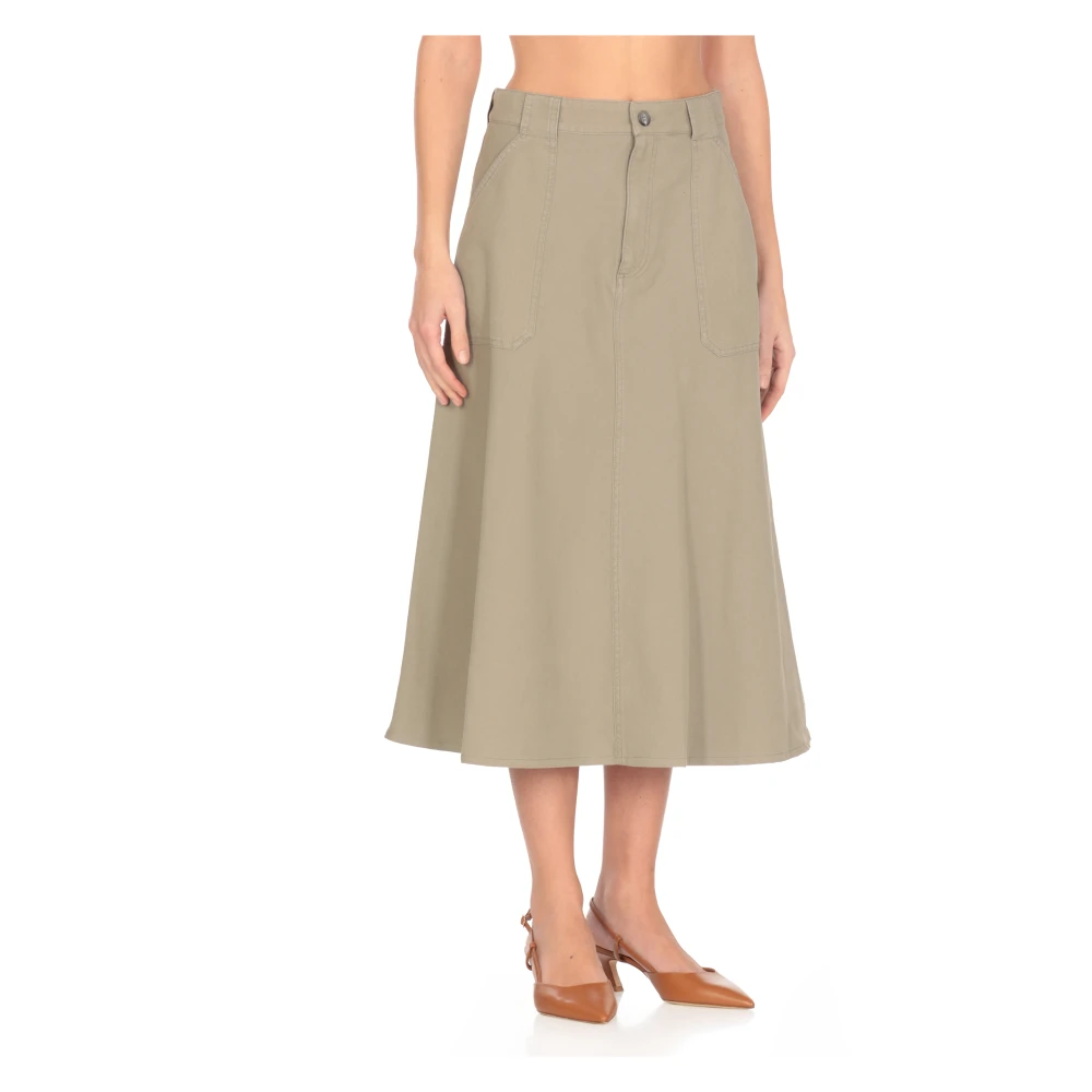 A.p.c. Groene Katoenen Rok met Zakken Green Dames