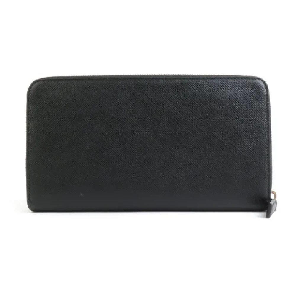 Prada Vintage Pre-owned Leather wallets Black Dames