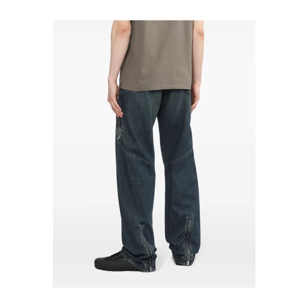 MM6 Maison Margiela Blauwe Denim Straight Leg Broek Blue Heren