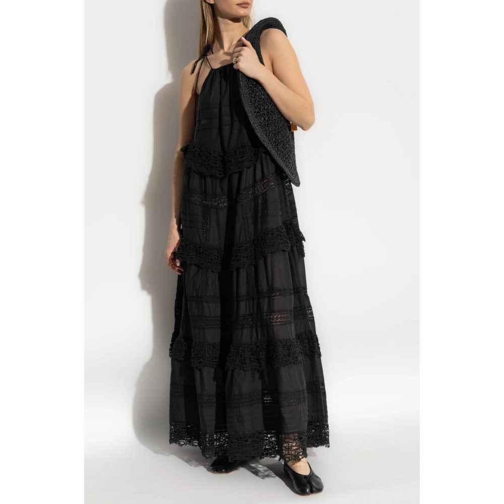 Munthe Jurk met bandjes Fuenta Black Dames