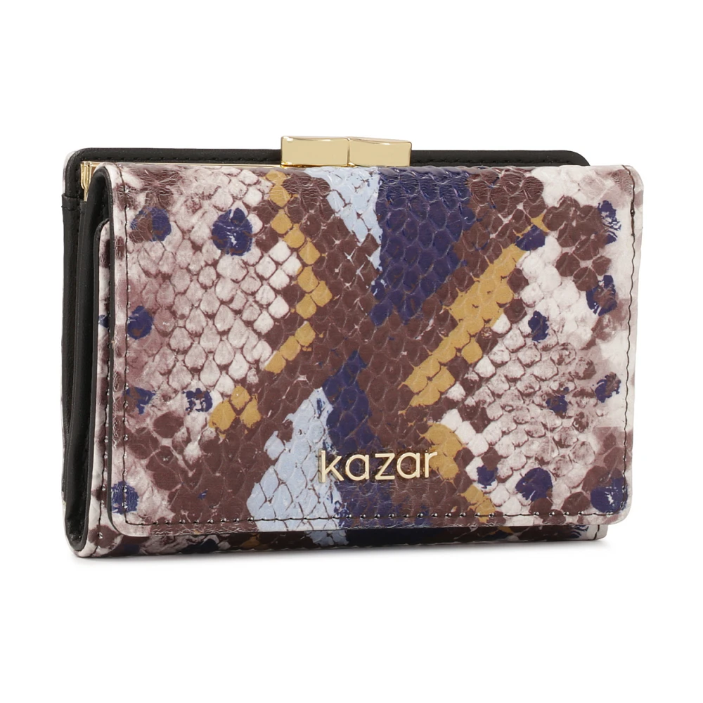 Kazar Kleine veelkleurige portemonnee met reliëfpatroon Multicolor Dames