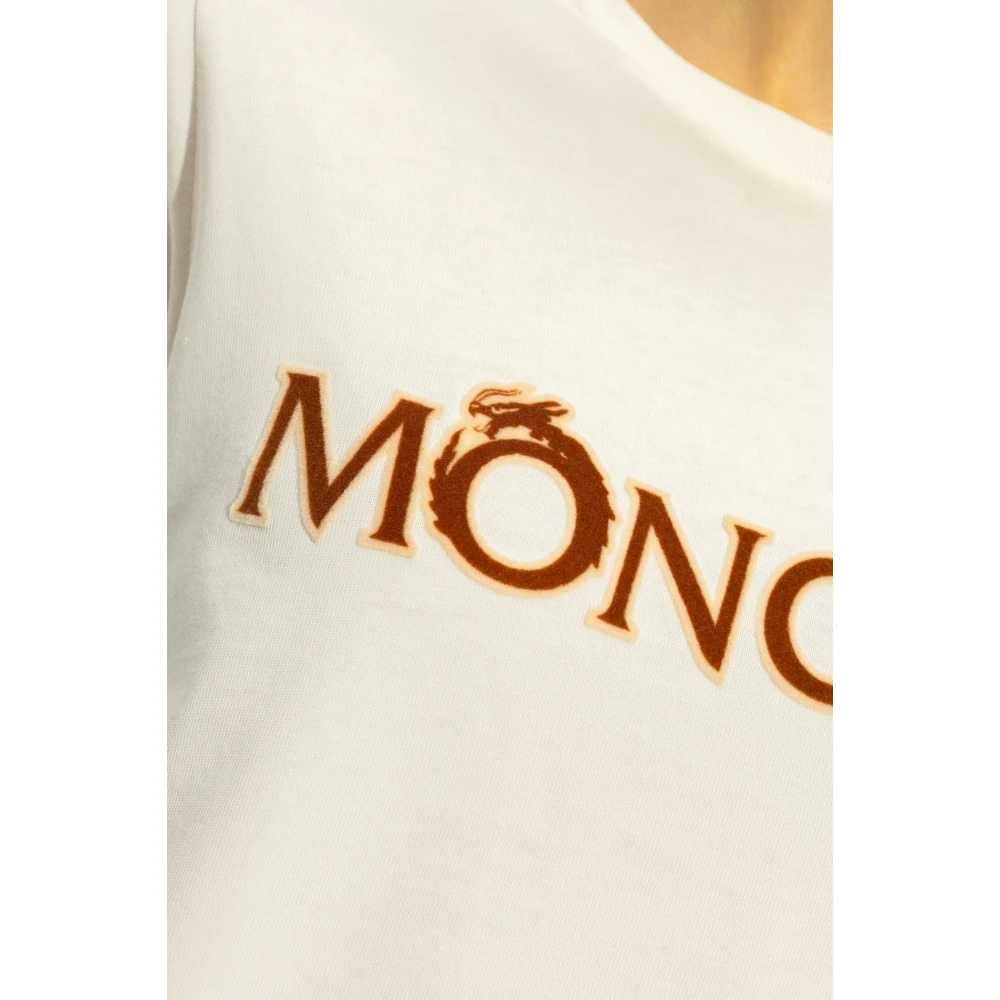 Moncler Top met logo Beige Dames