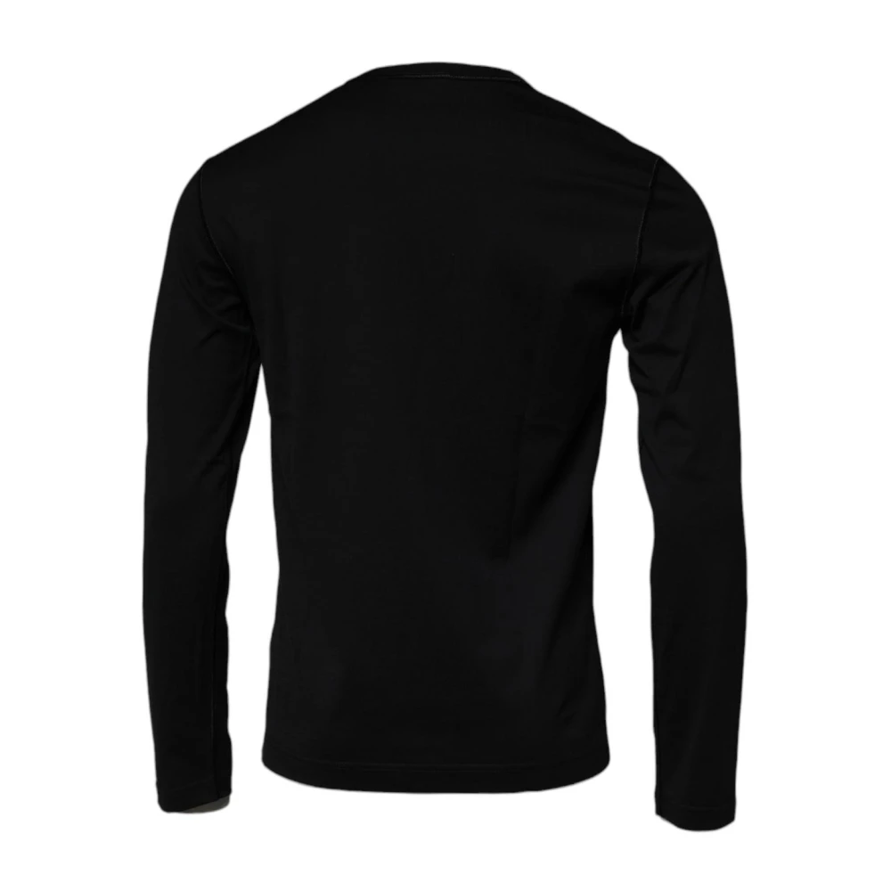 Dolce & Gabbana Donkerrode Cashmere Crew Neck Sweater Black Heren