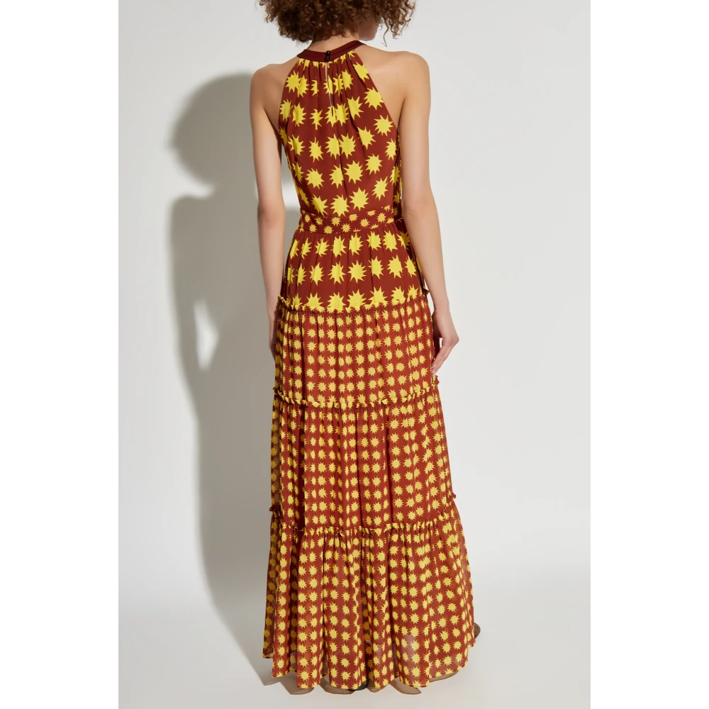 Diane Von Furstenberg Lange jurk 'Jack' Brown Dames